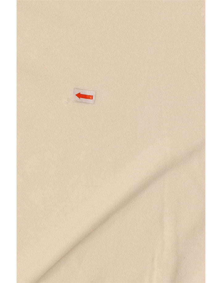 HUGO BOSS Mens Crew Neck Jumper Sweater Small Off White Cotton