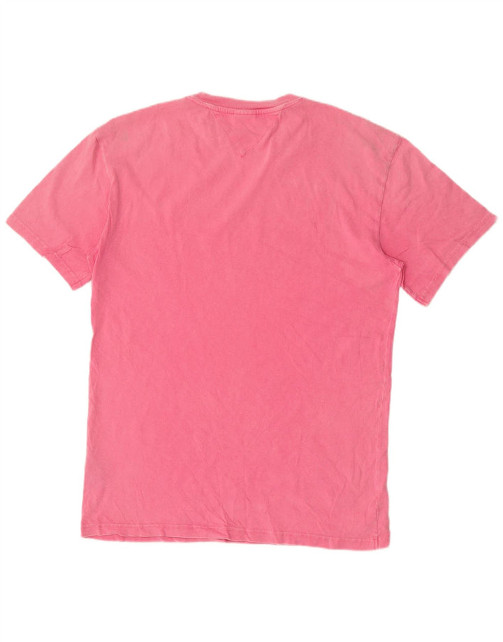 Tommy Hilfiger Camiseta masculina gráfica Top rosa médio