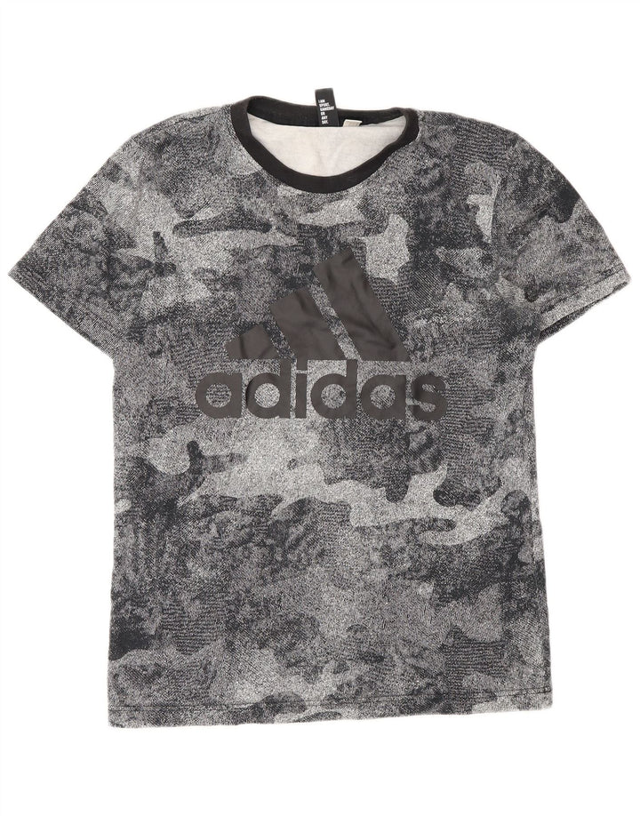 Camiseta Adidas Masculina Graphic Top Camuflagem Cinza Médio