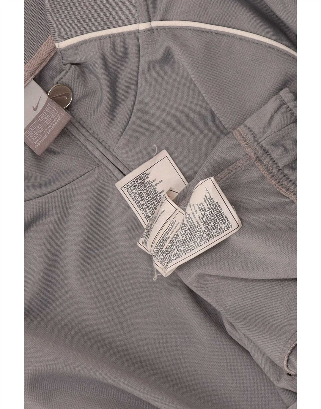 Nike Mens Tracksuit Top Jacket UK 41/43 Grande Cinza Poliéster