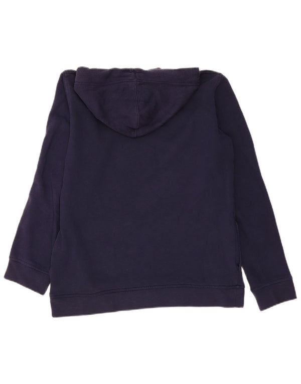 Kappa feminino gráfico moletom com capuz UK 14 médio azul marinho