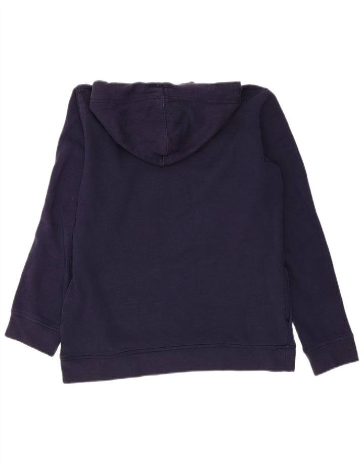 Kappa feminino gráfico moletom com capuz UK 14 médio azul marinho