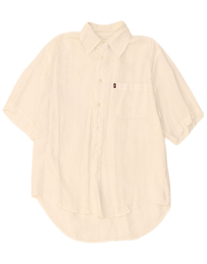Camisa masculina de manga curta Marlboro Classics branca média