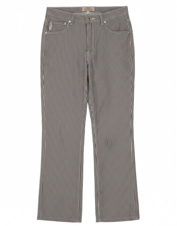 Calça feminina reta casual Armani W31 L29 listra azul marinho