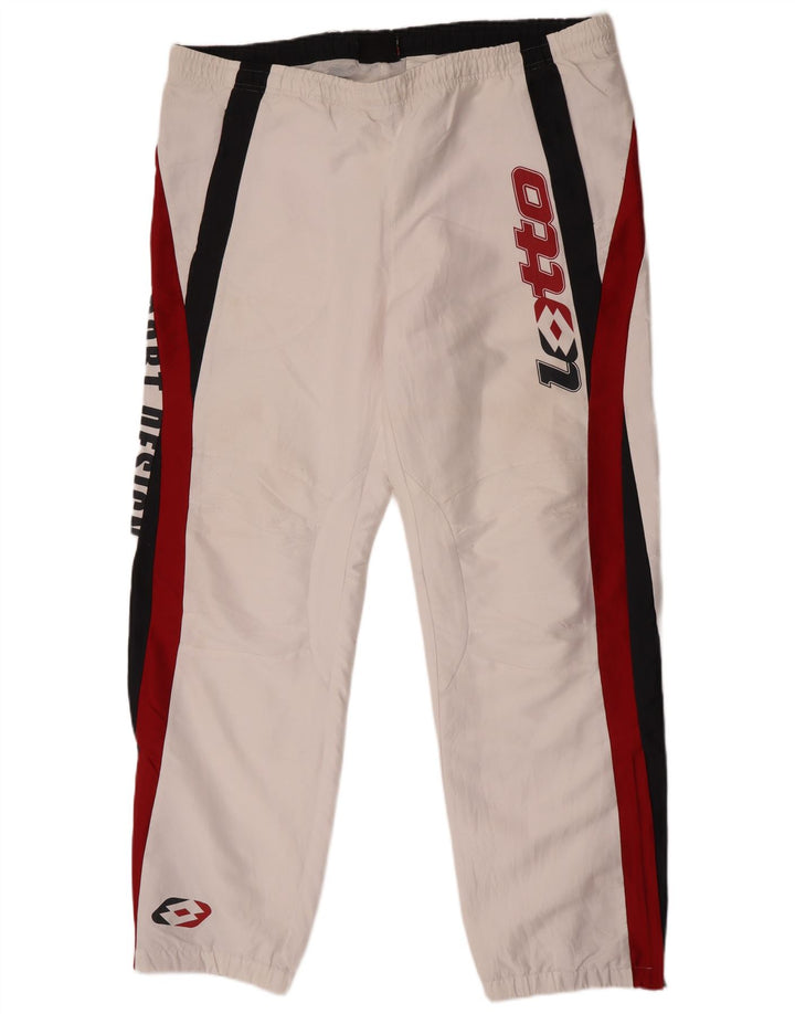 Lotto masculino gráfico completo agasalho 2XL branco colorblock poliéster