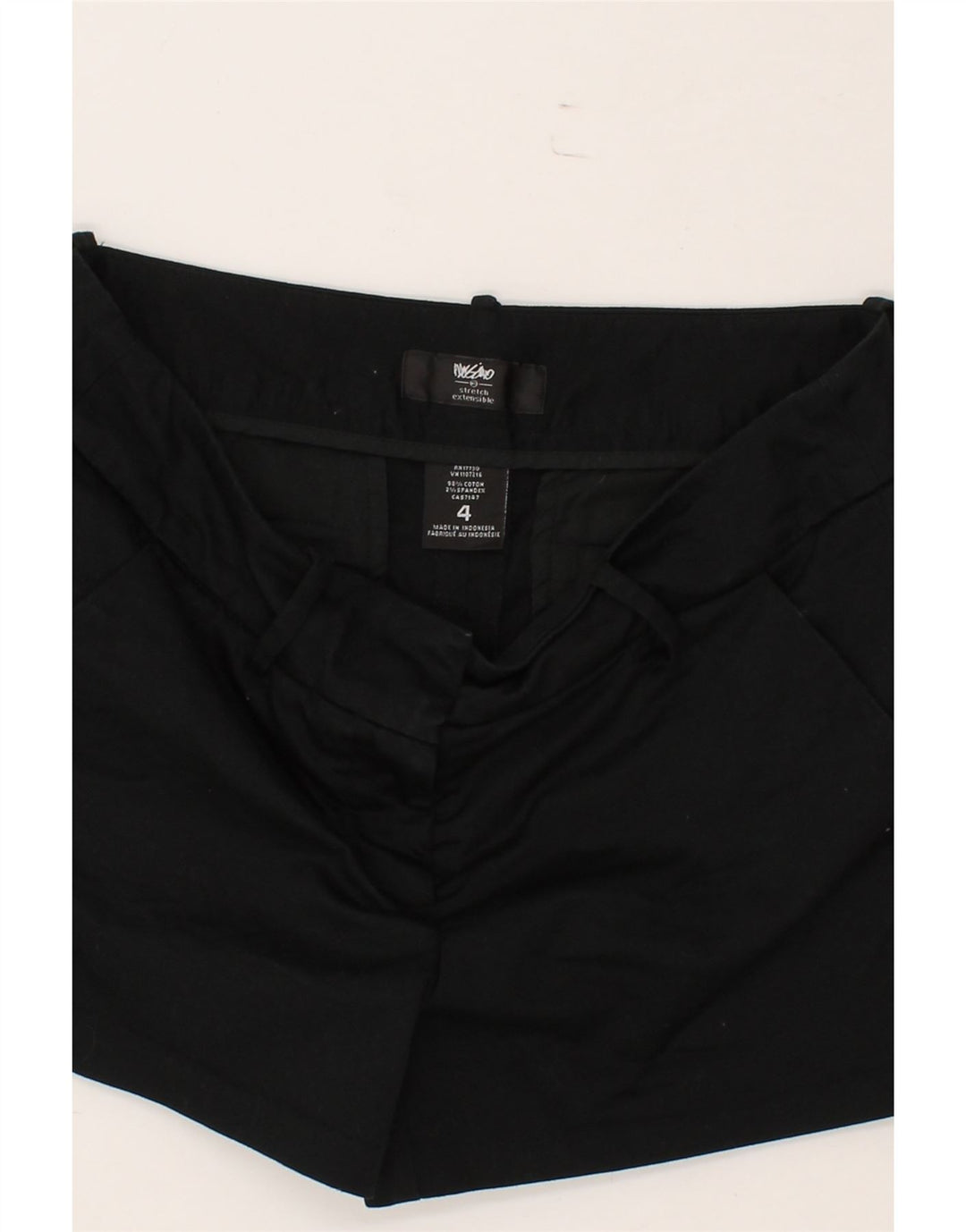 MOSSIMO Womens Stretch Chino Shorts US 4 Small W30  Black Cotton Vintage Mossimo and Second-Hand Mossimo from Messina Hembry 