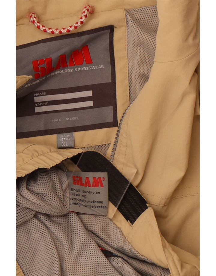 Jaqueta de chuva SLAM masculina UK 42 XL bege nylon