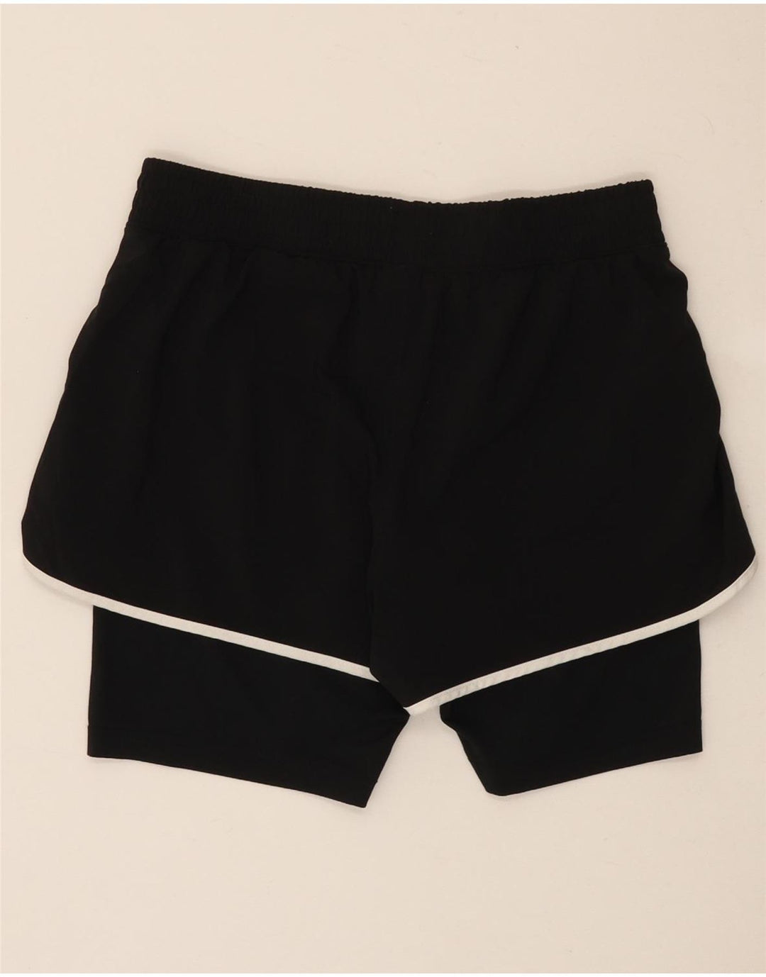 Shorts esportivos femininos New Balance UK 8 poliéster preto pequeno