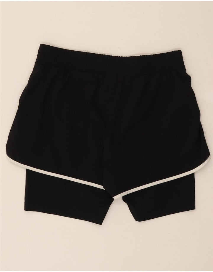 Shorts esportivos femininos New Balance UK 8 poliéster preto pequeno