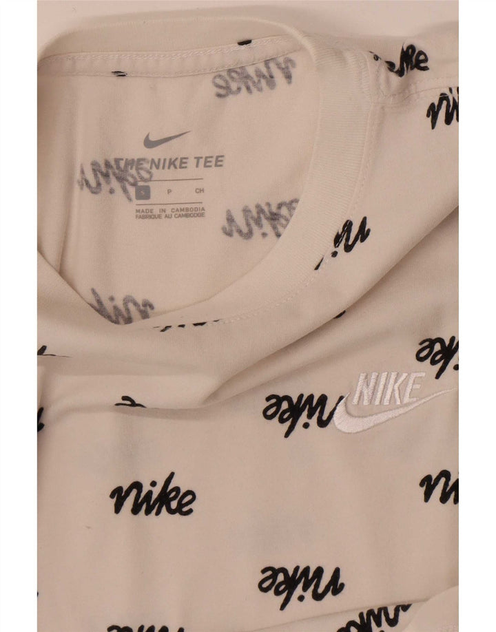 Camiseta Nike masculina gráfica top pequeno branco