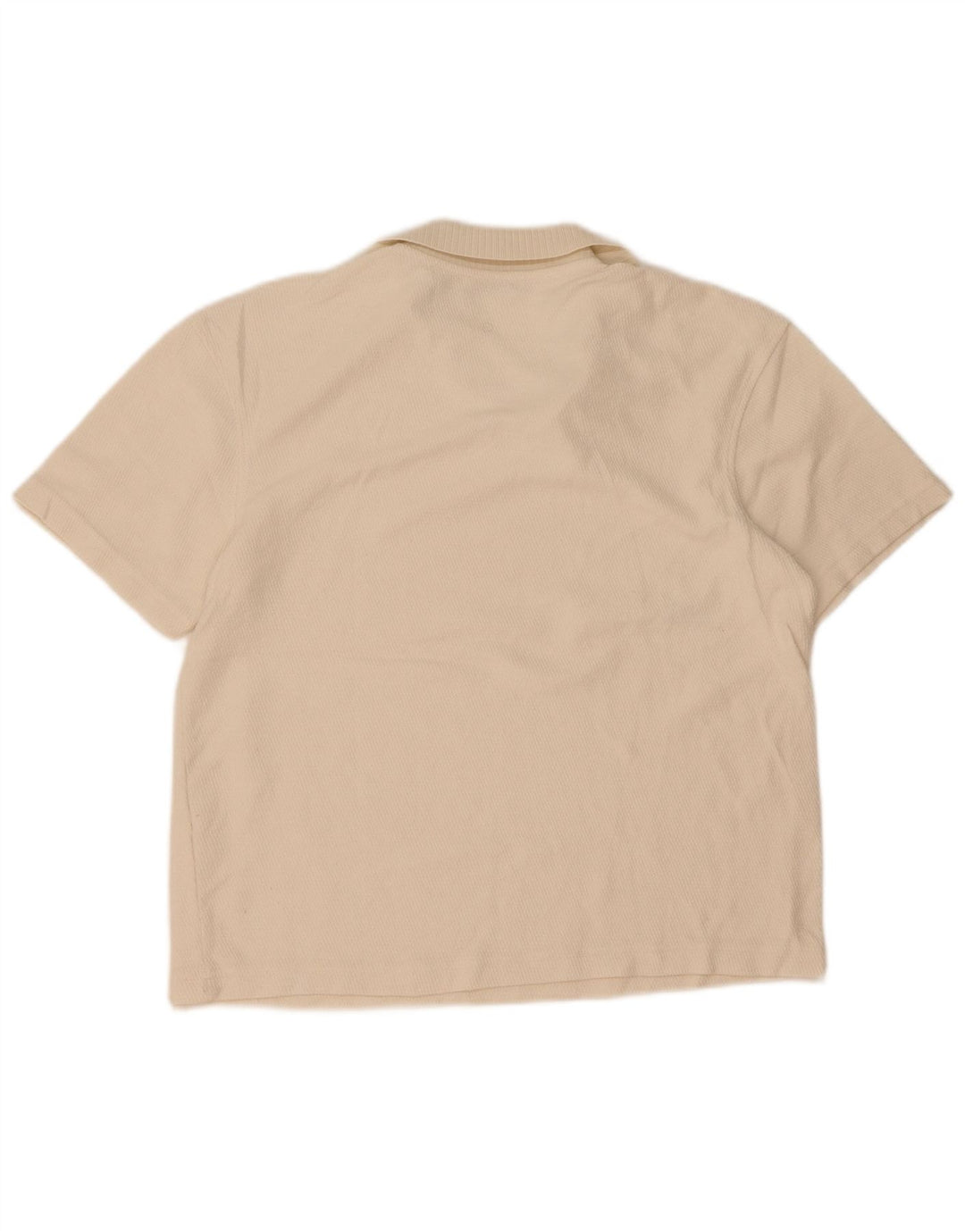 Camisa polo masculina Zara pequena off white