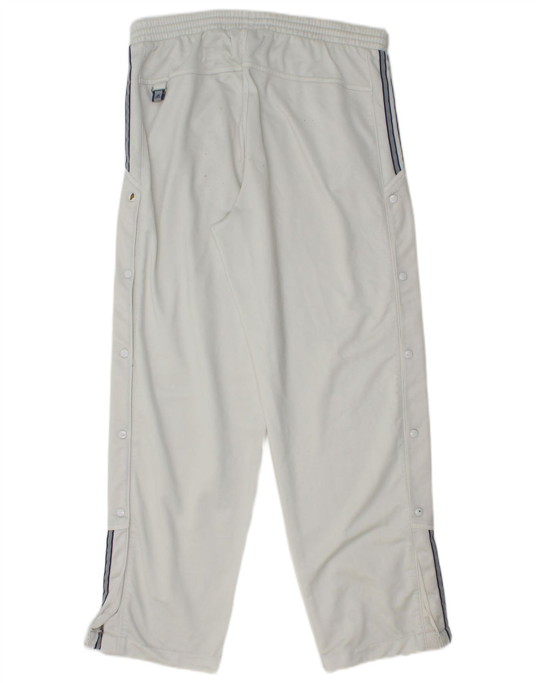 Calças de treino masculinas ADIDAS poliéster branco médio