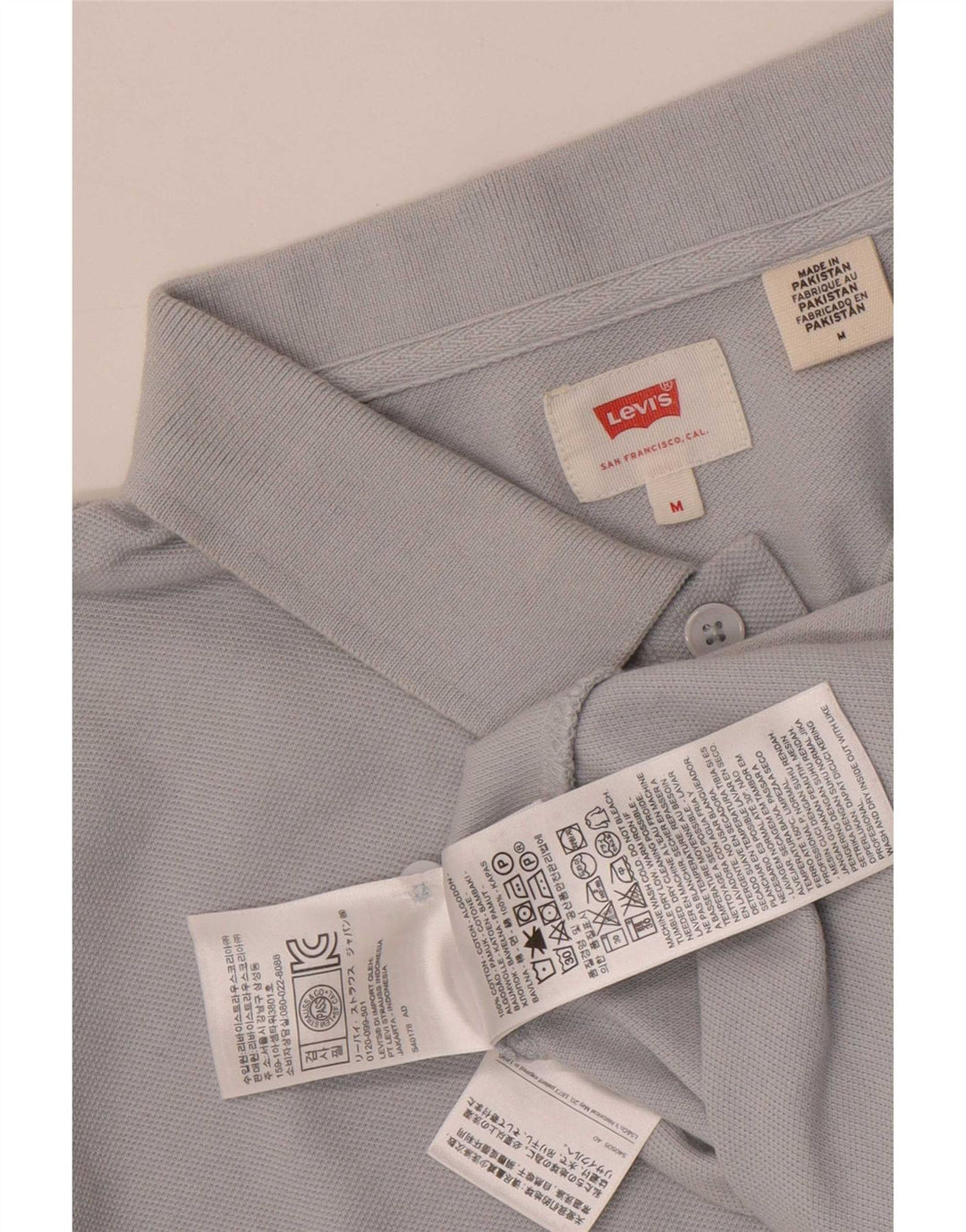 Camisa polo masculina Levi's médio azul algodão