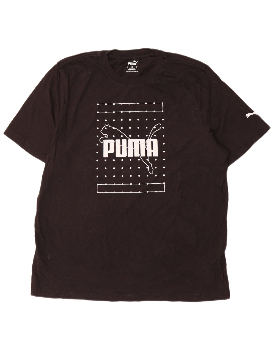 Camiseta masculina gráfica PUMA Top XL algodão preto