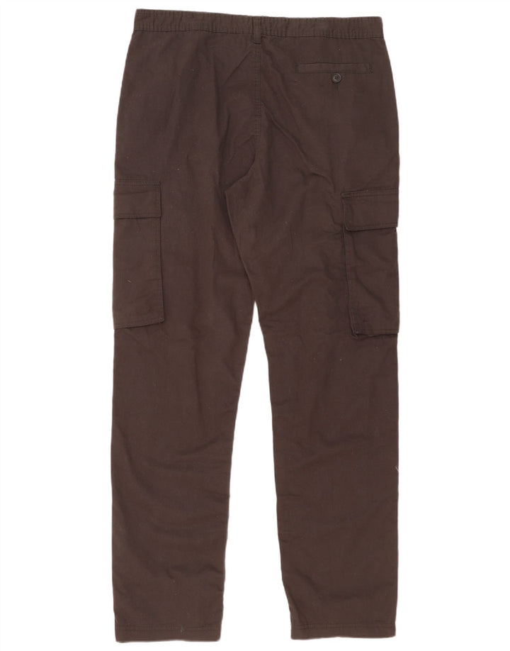Calça cargo masculina reta French Connection W34 L33 algodão cinza