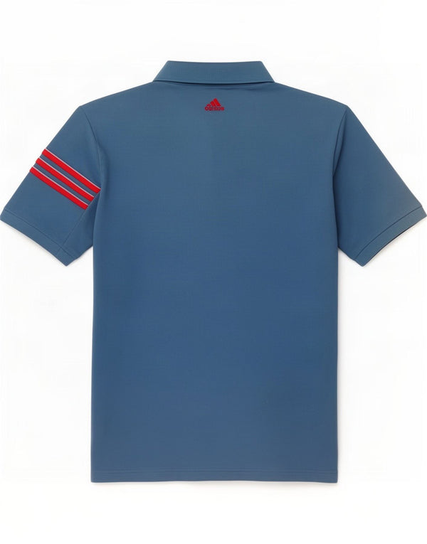 Adidas Mens Climacool Polo Camisa Azul Médio Poliéster