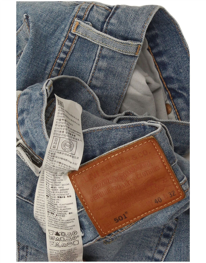 Levi's Masculino 501 Straight Jeans W40 L32 Azul Algodão