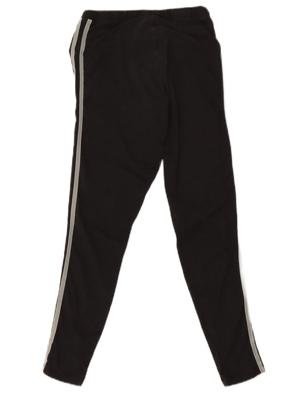 Calças de treino femininas Adidas UK 10 pequenas esportivas de algodão preto