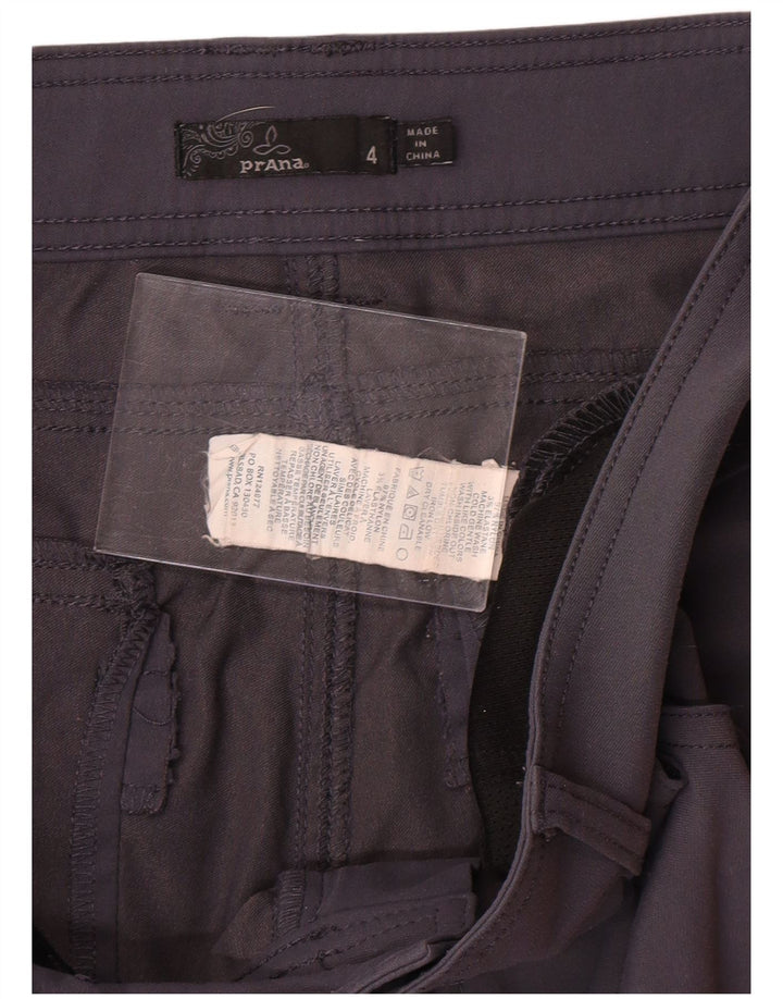 PRANA Bermuda feminina US 4 pequena W30 cinza nylon