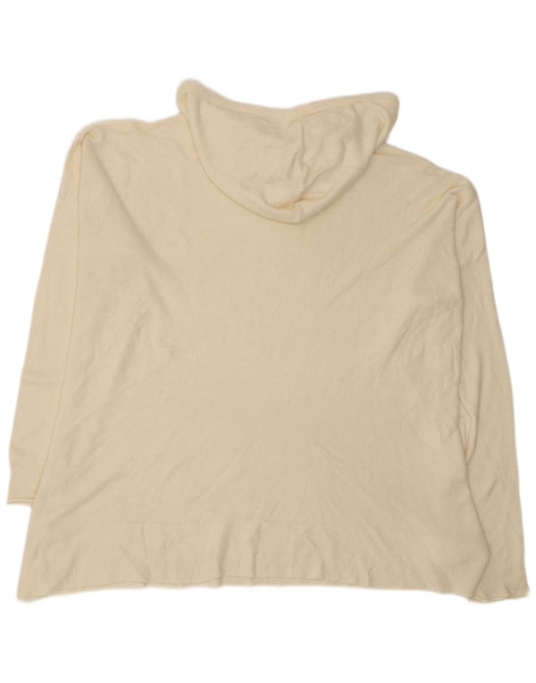 Suéter feminino com capuz grande Marks & Spencer Reino Unido 18 XL bege