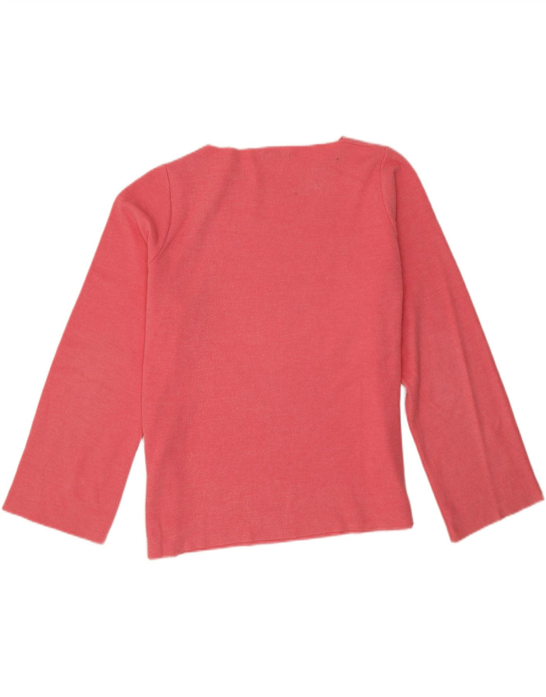 Zara Womens Oversized Top Manga Longa Reino Unido 16 Grande Algodão Rosa