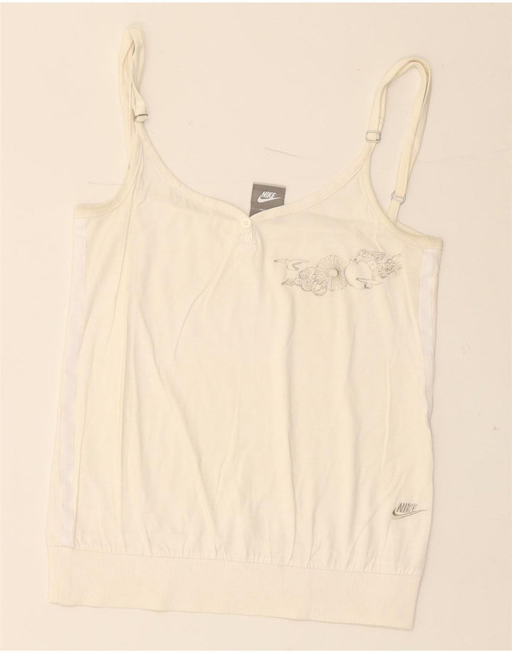 Top Nike Feminino Crop Graphic Cami UK 10/12 Médio Off White