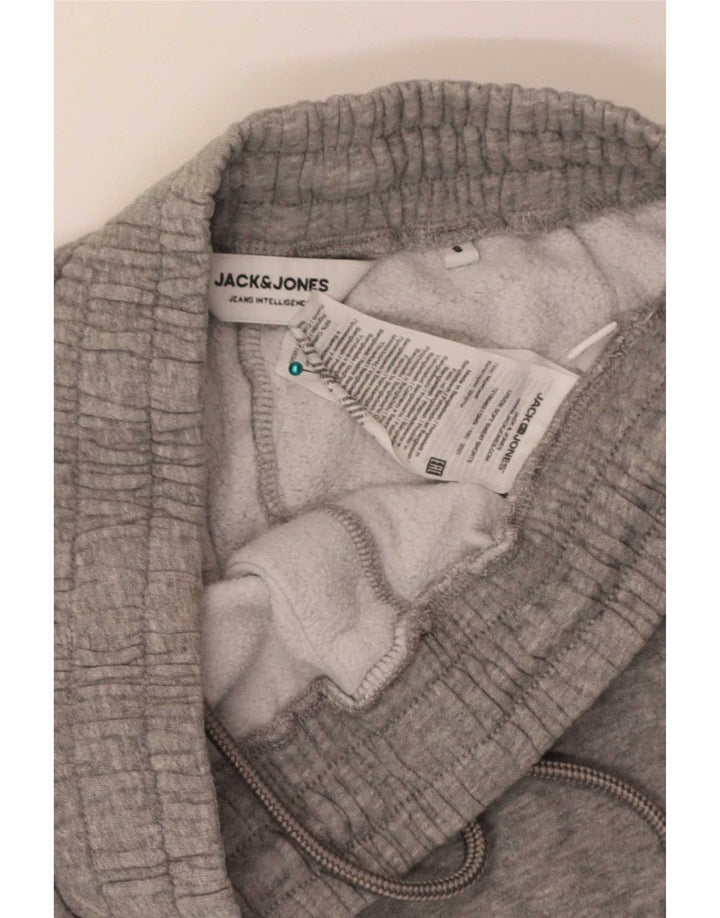 Shorts esportivos masculinos Jack & Jones Graphic pequeno algodão manchado cinza
