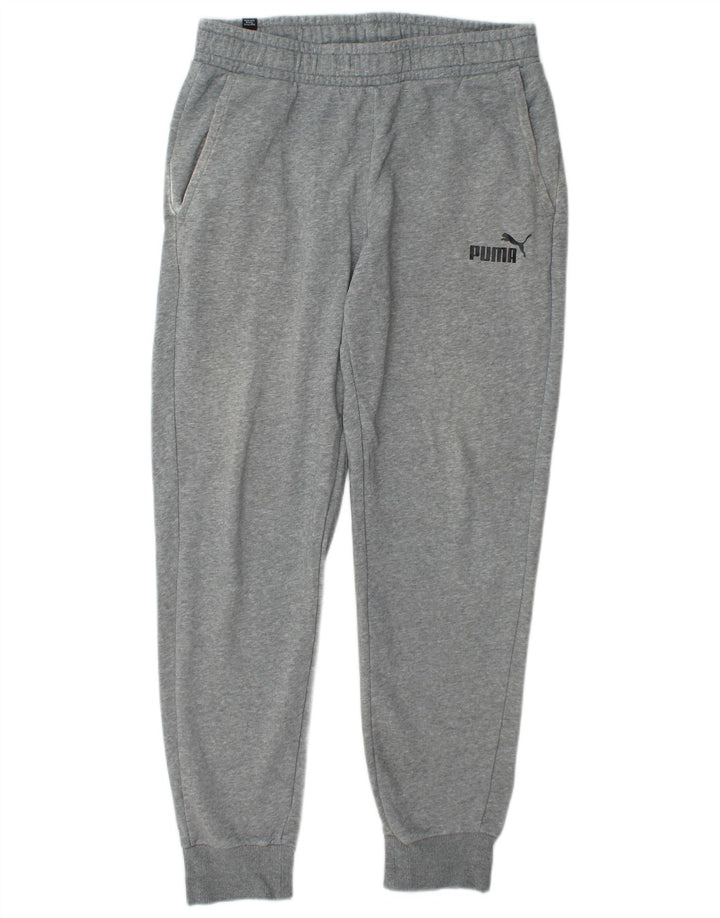 Calça esportiva masculina Puma Joggers grande algodão cinza