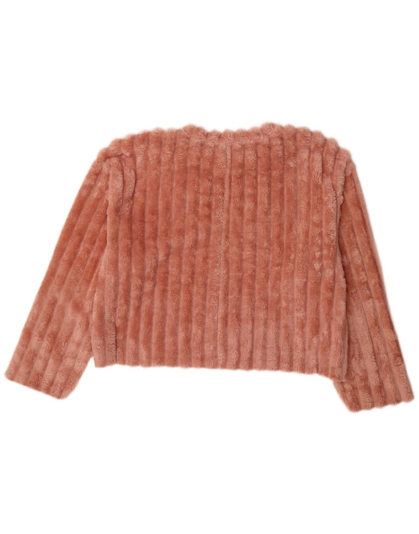 Zara Womens Loose Fit Fleece Jumper Reino Unido 16 Grande Rosa