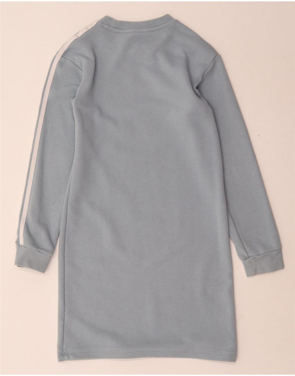 Adidas Meninas Gráfico Moletom Jumper Vestido 10-11 Anos Azul