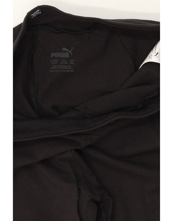 Leggings estampadas PUMA para meninas 13-14 anos algodão preto