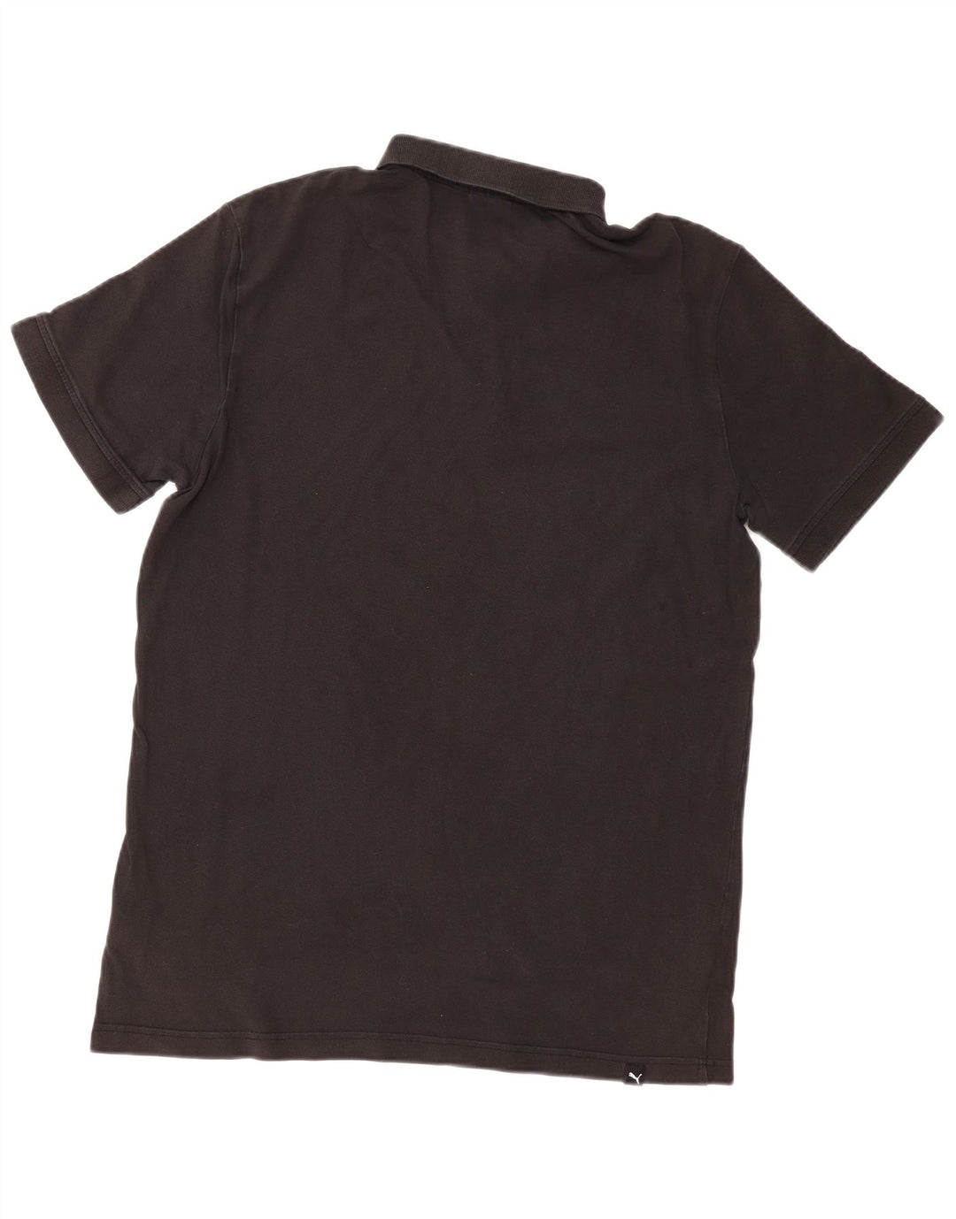 Camisa polo masculina PUMA gráfica grande algodão preto