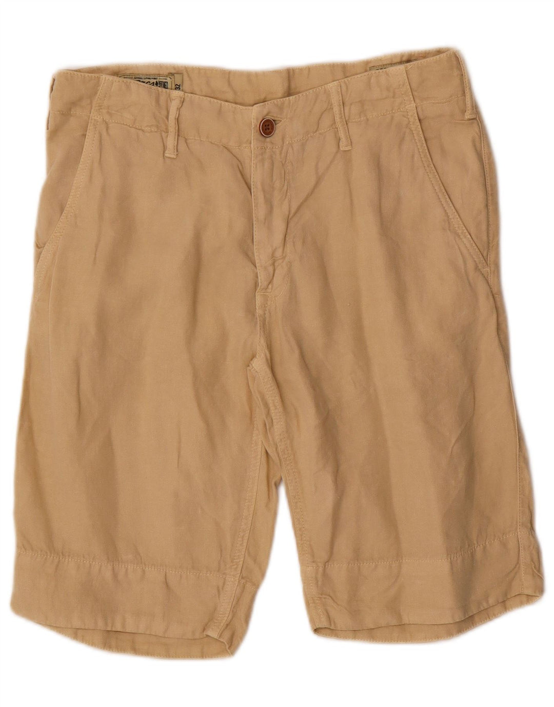 Marlboro Classics Mens Chino Shorts W32 Algodão Bege Médio