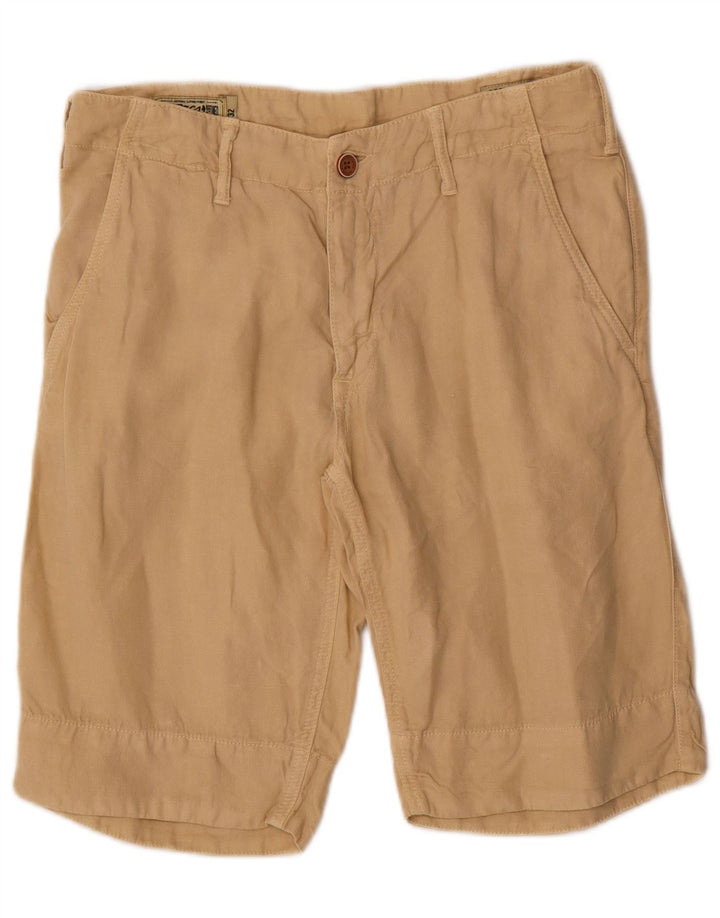 Marlboro Classics Mens Chino Shorts W32 Algodão Bege Médio