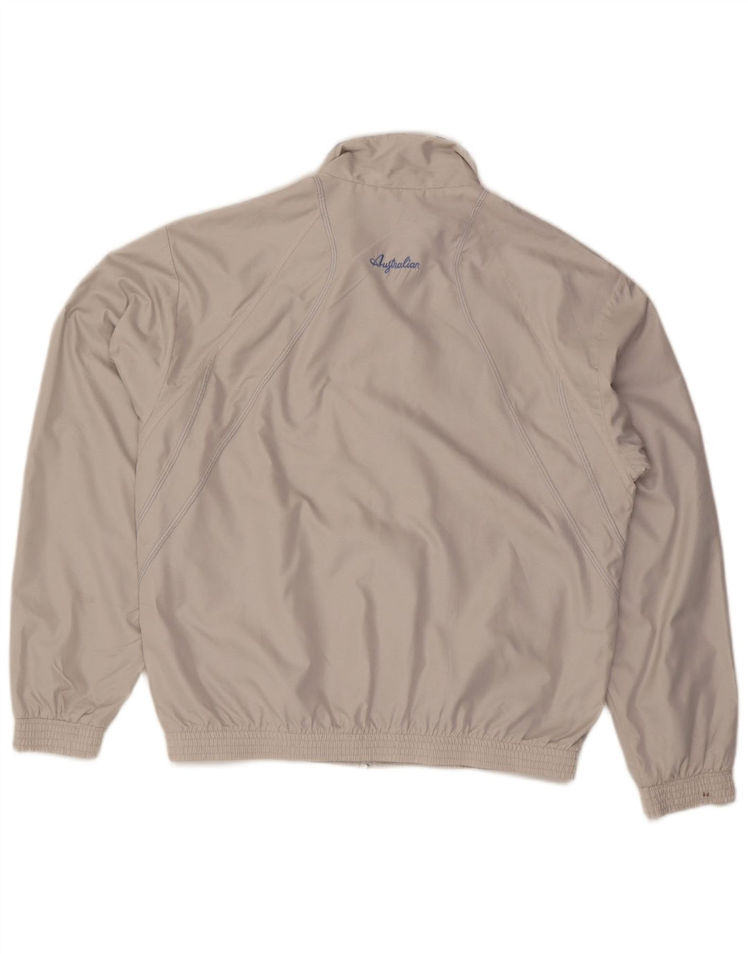 AUSTRALIAN L'ALPINA Jaqueta masculina de treino IT 52 grande poliéster cinza