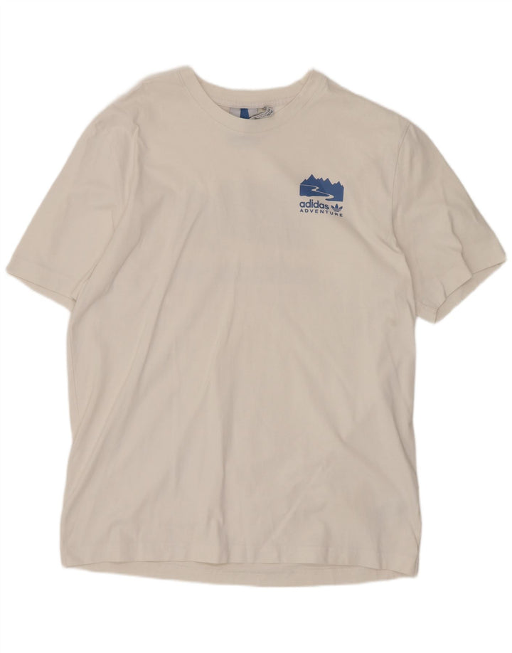 Camiseta Adidas Masculina Graphic Top Médio Branco Esportes
