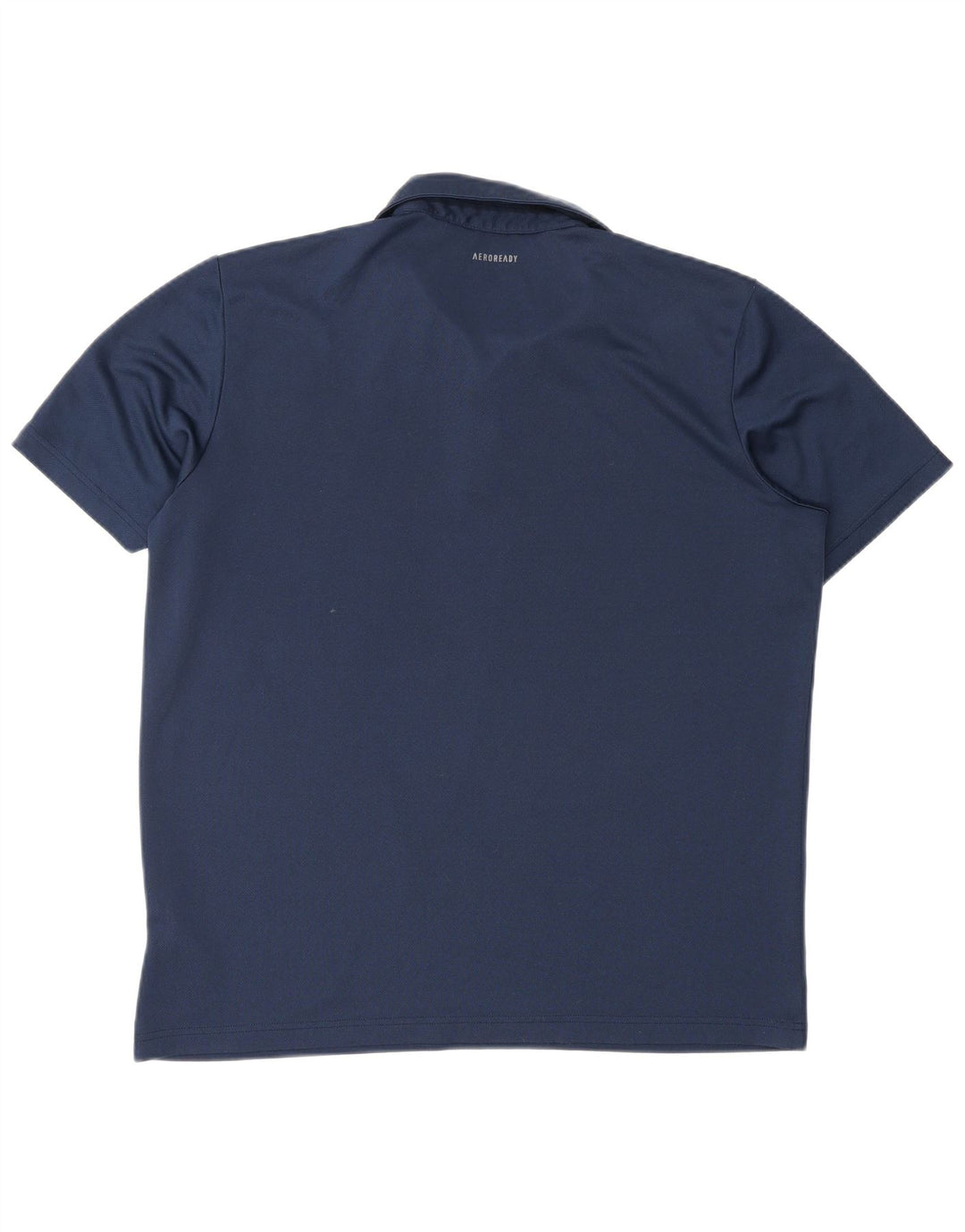 Adidas Mens Aeroready Polo Shirt Large Navy Blue Polyester