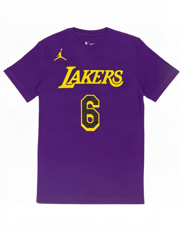 Camiseta Nike Masculina Los Angeles Lakers Graphic Top Pequeno Roxo Algodão