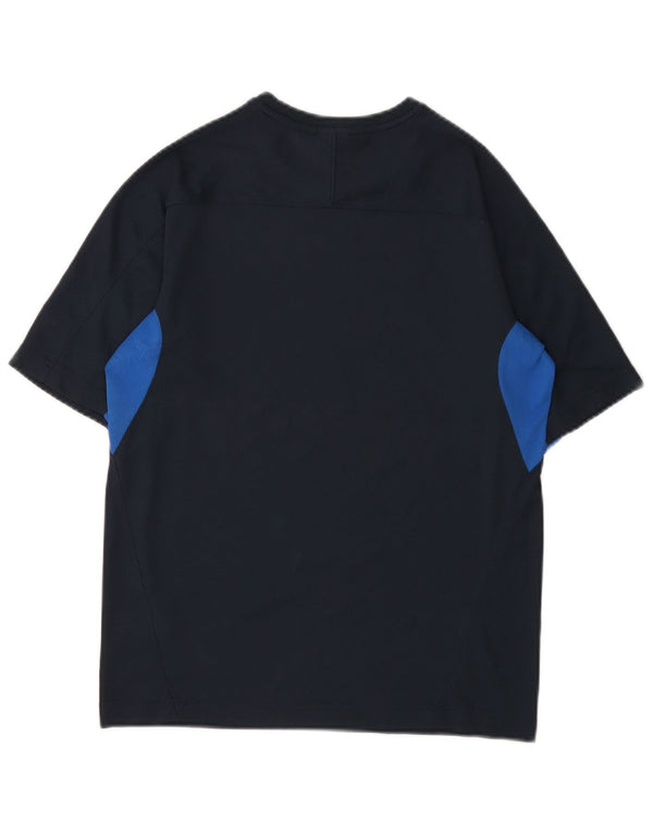 Camiseta Nike Masculina Dri Fit Graphic Top Pequeno Azul Marinho Colourblock Poliéster