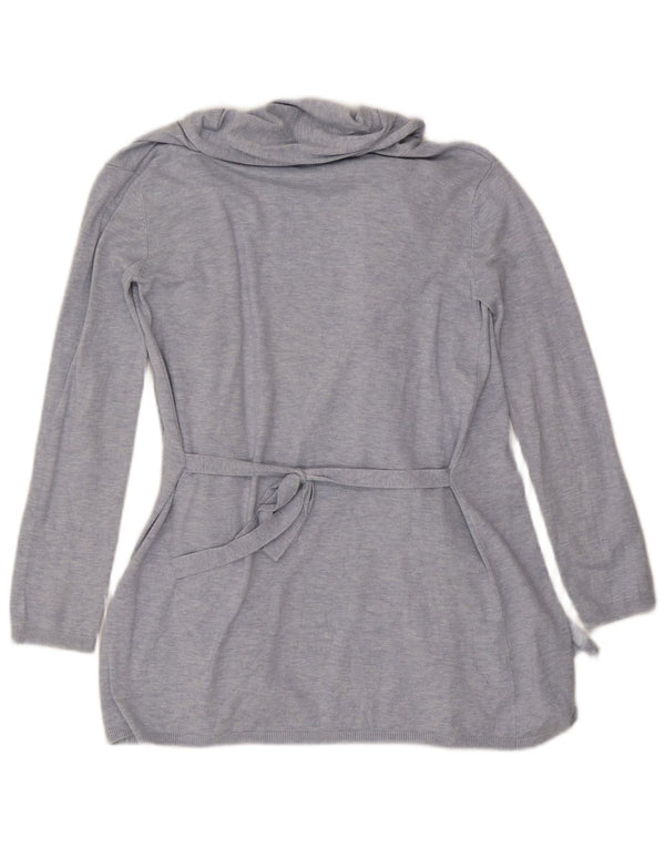 Suéter cardigã feminino Longline Zara Reino Unido 10 pequeno azul