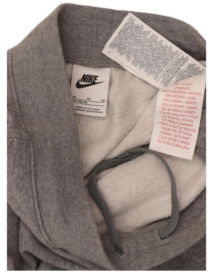 NIKE Boys Tracksuit Trousers Joggers 10-11 Years Medium  Grey Cotton