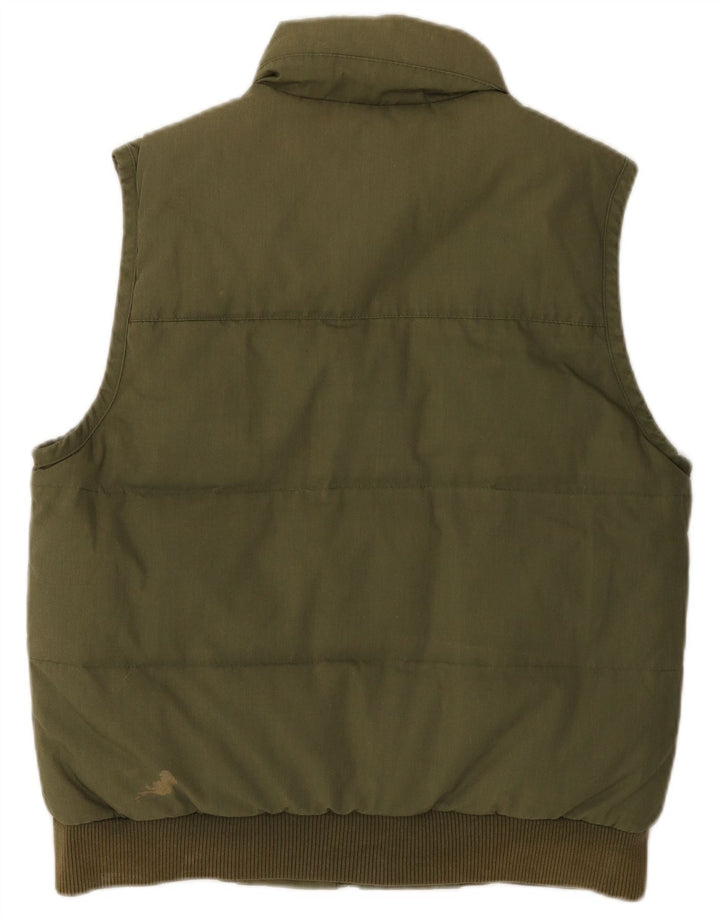 Colete acolchoado masculino Levi's UK 40 grande bloco colorido cáqui
