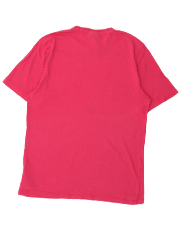Camiseta gráfica masculina Umbro Top grande de algodão rosa
