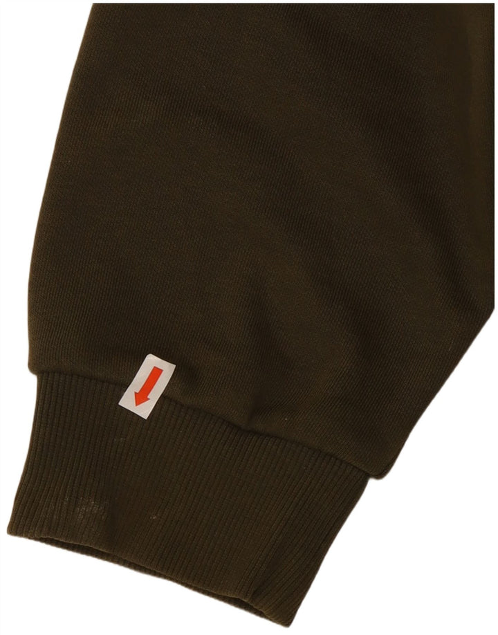 PUMA Mens Graphic Hoodie Jumper Pequeno Algodão Cáqui