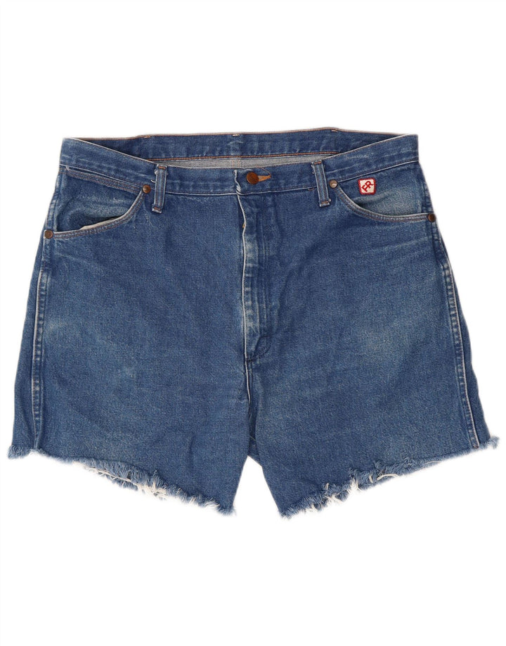 Shorts jeans Wrangler masculino W38 XL azul algodão