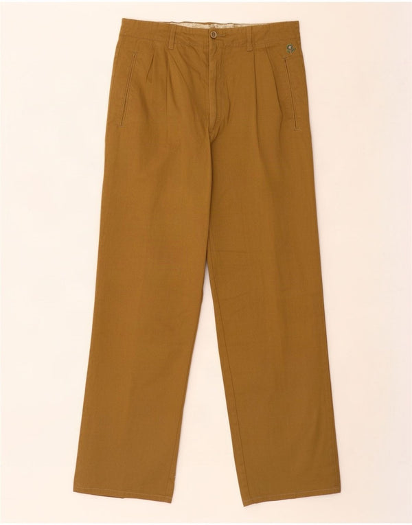 Calça Chino Masculina Wampum IT 50 Grande W34 L28 Algodão Cáqui