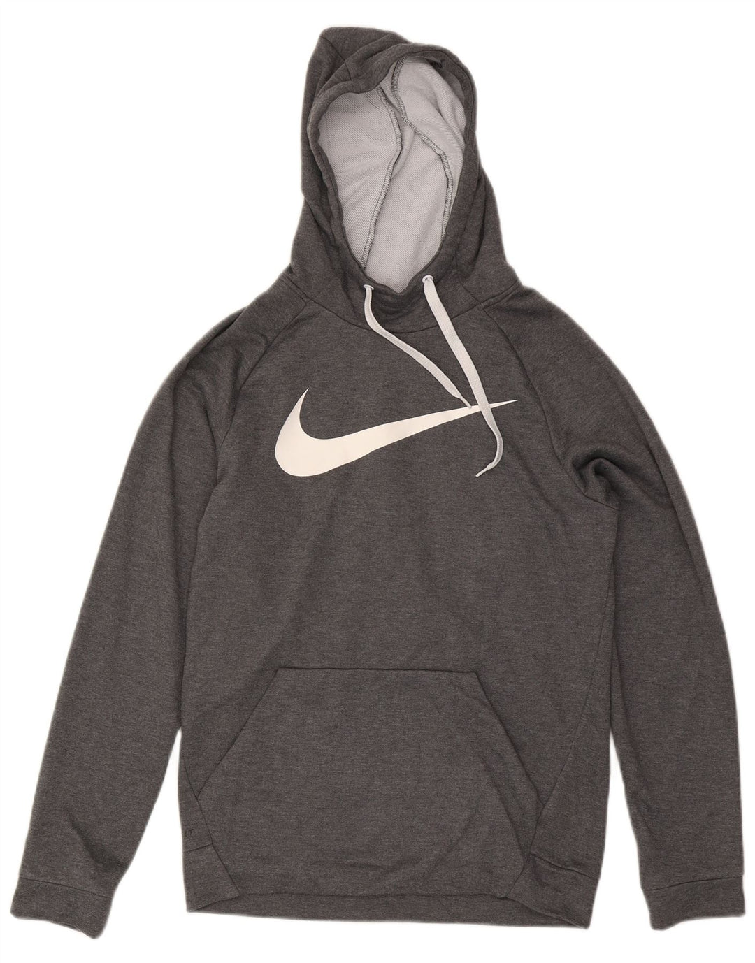 Suéter Nike masculino Dri Fit Graphic com capuz pequeno cinza poliéster