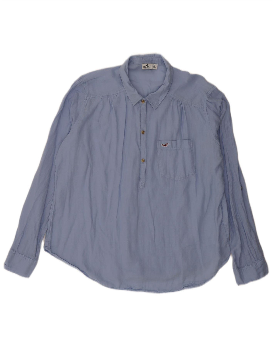 Pulôver feminino Hollister UK 18 XL algodão azul