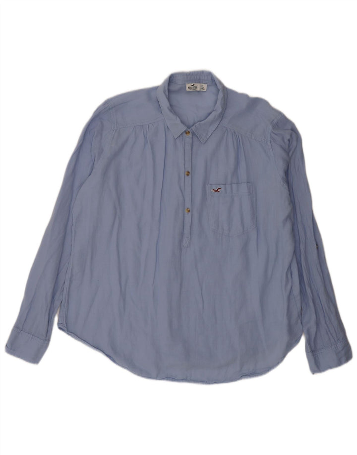 Pulôver feminino Hollister UK 18 XL algodão azul