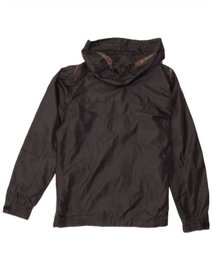 Jaqueta de chuva masculina com capuz Brugi UK 38 poliéster colorblock preto médio